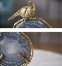 Load image into Gallery viewer, "Arna Collection" Luxury -Natural Agate Marble Bird Figurine Creativity Ornaments Desk Bookcase Natural Material Crafts Living Room Decoration