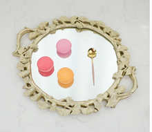 Load image into Gallery viewer, "Arna Collection" Gold Tray's - Nordic Ginkgo Leaf Mirror Display Tray