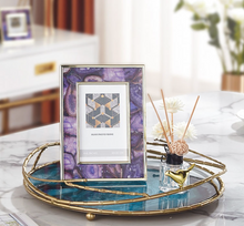 Load image into Gallery viewer, "Arna Lisa" Royal Collection - Luxury Unique Design - Gold Glass Trays Decorative Creative Bird Frame