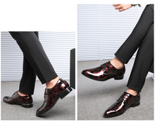 Load image into Gallery viewer, Mens Patent Leather Shoes Pointed Toe - Many Sizes & Colours