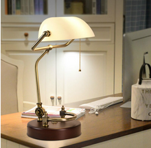Load image into Gallery viewer, Arna Royal Collection - Classical Vintage Banker Lamp E27 Table Lamp Glass Lampshade Desk Lights 90V-240V