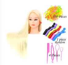 Load image into Gallery viewer, Deluxe Girls Professional 85% Real Human Hair Mannequin Hair Training & Makeup - (Perfect Gift)