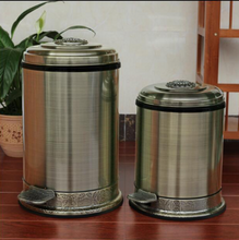Load image into Gallery viewer, "Arna Royal Vintage Collection" Luxury Pedal Golden Range 10L Trash Rubbish Bin