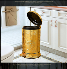 Load image into Gallery viewer, "Arna Royal Vintage Collection" Luxury Pedal Golden Range 10L Trash Rubbish Bin