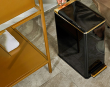 Load image into Gallery viewer, "Arna Royal Vintage Collection" Luxury Golden Range 10L Trash Rubbish Bin - Home or Business