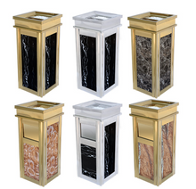 Load image into Gallery viewer, Arna Royal Vintage Collection" Luxury Golden Outside/Inside Large Trash Rubbish Bin - Home or Business