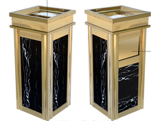 Load image into Gallery viewer, Arna Royal Vintage Collection" Luxury Golden Outside/Inside Large Trash Rubbish Bin - Home or Business