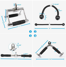 Load image into Gallery viewer, Gym Lat Pull Down Rope Pulley Cable Machine Attachment Triceps Fitness T-Bar Handle Grip Equipment