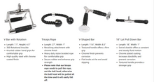 Load image into Gallery viewer, Gym Lat Pull Down Rope Pulley Cable Machine Attachment Triceps Fitness T-Bar Handle Grip Equipment