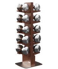 Load image into Gallery viewer, Limited Edition - Wooden Walnut Dumbbell Set + Stand (Slim & Sleek) 1KG-5KG
