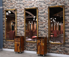 Load image into Gallery viewer, Commercial Professional Hairdressing Salon Barber Wall Mirror Antique Retro 160cm