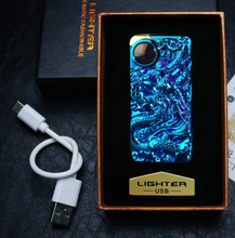 Load image into Gallery viewer, "Arna Lisa" Royal Collection - Top End Unique Business Hi Tech Touch Lighter USB Rechargeable Metal Engraving + Gift Box