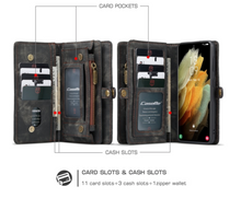 Load image into Gallery viewer, "Arna Lisa" Royal Collection - Designer Leather Samsung Case/Wallet 2 in 1 Magnetic