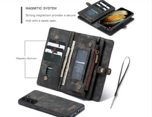 Load image into Gallery viewer, "Arna Lisa" Royal Collection - Designer Leather Samsung Case/Wallet 2 in 1 Magnetic
