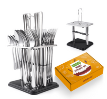 Load image into Gallery viewer, "Arna Lisa" Royal Collection - Luxury 24 Piece Cutlery Set + Boxed - Many Styles & Colours