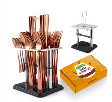 Load image into Gallery viewer, "Arna Lisa" Royal Collection - Luxury 24 Piece Cutlery Set + Boxed - Many Styles & Colours