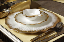 Load image into Gallery viewer, "Arna Lisa" Royal Collection - Luxury 60 Piece Ceramic Dinnerware for 6 - Silver/White, Gold/White