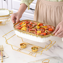 Load image into Gallery viewer, "Arna Lisa" Royal Collection - Luxury Stock Pot + Cover, Casserole Pot Set + Rack - Small