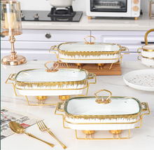 Load image into Gallery viewer, "Arna Lisa" Royal Collection - Luxury Stock Pot + Cover, Casserole Pot Set + Rack - Large