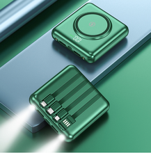 Load image into Gallery viewer, Mini Power Bank - 20000mAh External Battery Qi Wireless LED Light