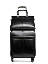 Load image into Gallery viewer, High Quality Genuine Leather 2 Piece Luggage Set - Brown or Black - Many Sizes