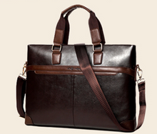 Load image into Gallery viewer, High Quality Genuine Leather 2 Piece Luggage Set - Brown or Black - Many Sizes