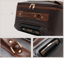 Load image into Gallery viewer, High Quality Genuine Leather 2 Piece Luggage Set - Brown or Black - Many Sizes
