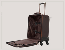 Load image into Gallery viewer, High Quality Genuine Leather 2 Piece Luggage Set - Brown or Black - Many Sizes