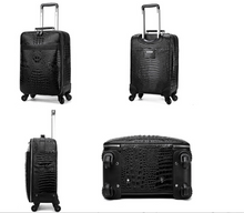 Load image into Gallery viewer, Crocodile Genuine Leather 2 Piece Luggage Set - Brown or Black - Many Styles 20"