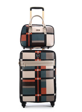 Load image into Gallery viewer, Designer Material & Leather 2 Piece Rolling Luggage Set - Many Sizes