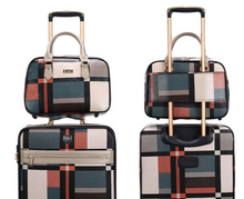 Load image into Gallery viewer, Top Quality Designer Material & Leather 2 Piece Rolling Luggage Set - Many Sizes
