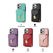 Load image into Gallery viewer, Zipper Purse/Wallet Cards Lanyard Case For iPhone 14 13 12 11 Pro X XS Max XR 8 7 Plus SE 2022 Crossbody