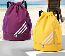 Load image into Gallery viewer, Sports Gym Swimming Backpack Drawstring Bag Beach - Waterproof.