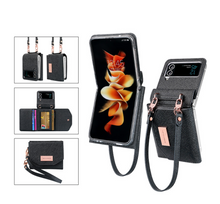 Load image into Gallery viewer, Designer Samsung Case Wallet + Ring Stand - Galaxy Zip Flip 3 - Galaxy Zip Flip 4 (Many Styles)