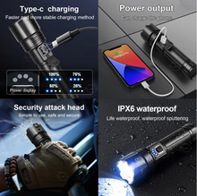 Load image into Gallery viewer, Powerful LED Flashlight 500W Recharageable