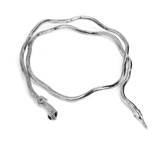 Load image into Gallery viewer, Multilayer Metal Alloy Gold Black Bendy Snake Necklace Bracelet Chunky