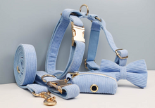 Load image into Gallery viewer, Luxury Pet Leash Engraved Name ID Tag + Collar + Bow Tie - Free Engraving Personalise + Harness + Poop Bag (all Sizes)