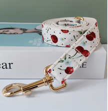 Load image into Gallery viewer, Luxury Pet Leash Engraved Name ID Tag + Collar + Bow - Free Engraving Personalise (all Sizes)