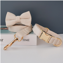Load image into Gallery viewer, Luxury Pet Leash Engraved Name ID Tag + Collar + Bow - Free Engraving Personalise (all Sizes)