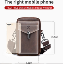 Load image into Gallery viewer, "Legend Collection" - Designer Cowhide/Horse Leather Phone Bag - Black or Coffee