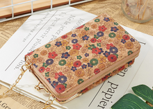 Load image into Gallery viewer, "Arna Lisa" Collection - Designer Vintage Dutch Woodgrain Shoulder Purse Phone Bag + Chain