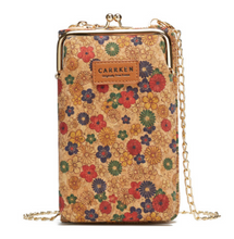 Load image into Gallery viewer, "Arna Lisa" Collection - Designer Vintage Dutch Woodgrain Shoulder Purse Phone Bag + Chain