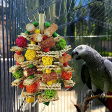 Load image into Gallery viewer, Bird Chew Toys Natural Wood Interactive