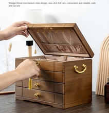 Load image into Gallery viewer, Luxury Wooden Antique Jewellery Box - 3 Sizes