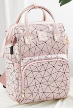 Load image into Gallery viewer, Designer Multifunction Diaper Baby Bag - Leather (4 Colours)