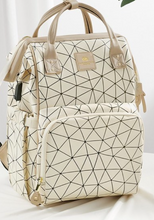 Load image into Gallery viewer, Designer Multifunction Diaper Baby Bag - Leather (4 Colours)