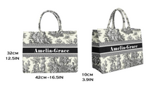 Load image into Gallery viewer, "Arna Lisa" Collection - Designer Tote Bag + Customised Name (Many Styles)