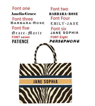 Load image into Gallery viewer, "Arna Lisa" Collection - Designer Tote Bag + Customised Name (Many Styles)