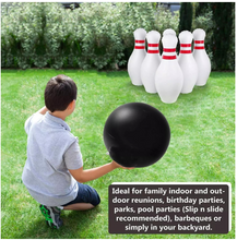Load image into Gallery viewer, Giant Inflatable Bowling Set For All The Family Outdoor Sports Lawn Interactive Game
