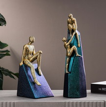 Load image into Gallery viewer, Nordic Abstract Sculpture Golden Book Shelf Accessories - Office Home & Living